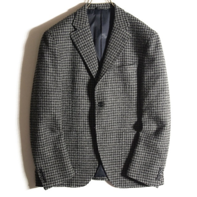 限定セール，人気セール W8865h19 azabu tailor 麻布テーラー ハリスツイード 千鳥柄 テーラード ツイード ウールジャケット グレー黒 52 秋冬(XLサイズ以上)｜売買されたオークション情報、yahooの商品情報をアーカイブ公 XLサイズ以上