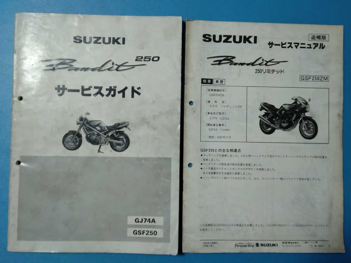 スズキ☆Bandit250/Bandit250リミテッド☆サービスガイド（マニュアル