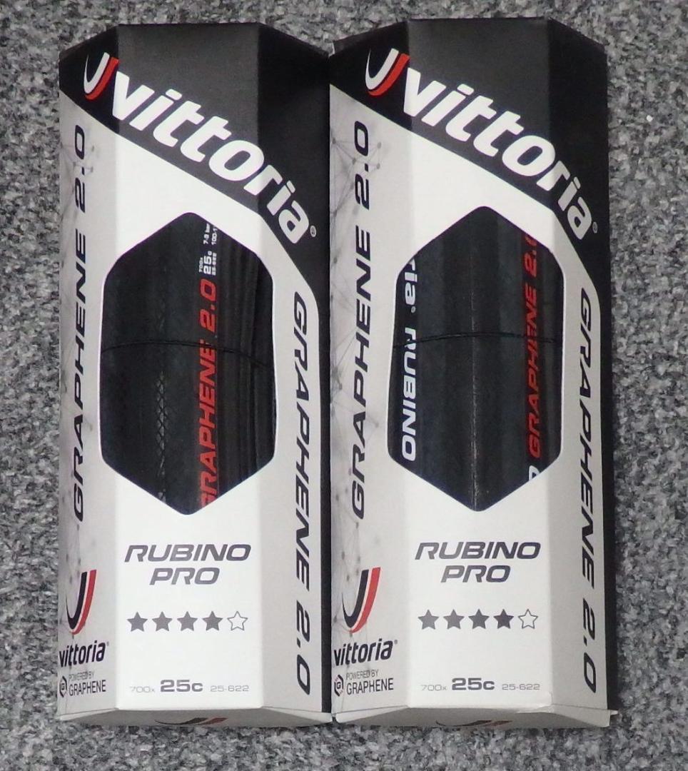 高品質，新作登場 Vittoria Rubino Pro GRAPHENE 2.0 + チューブ各2本セット700-25C 定価￥10800 送料￥520①(700C（クリンチャー、WO）)｜売買されたオークション情報、yahooの商品情報をアーカイブ公開 - オークファン タイヤ