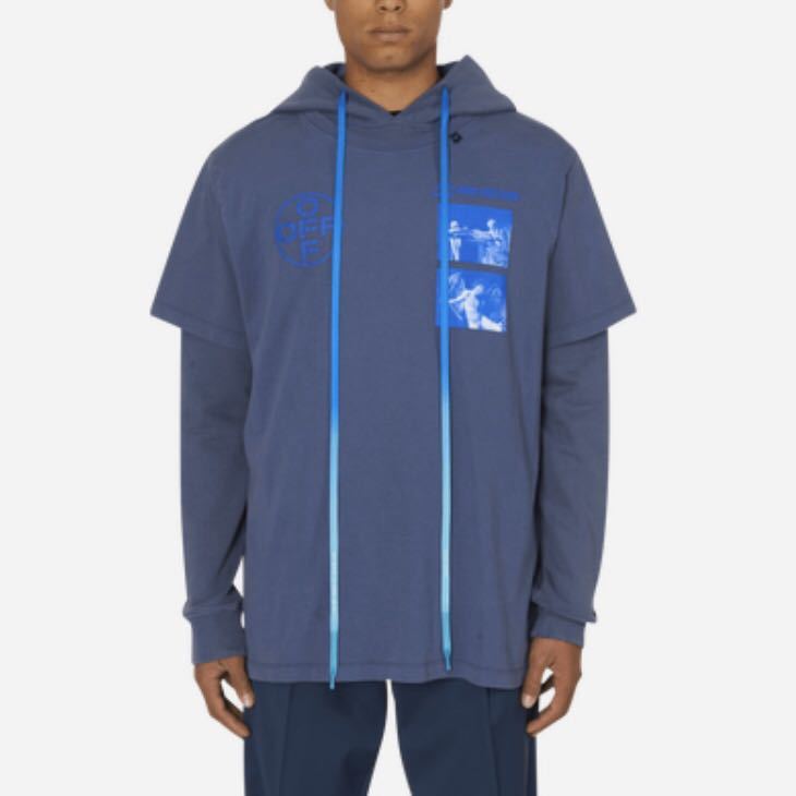 19AW】OFF-WHITE HARDCORE CARAVAGGIO DOUBLE TEE HOOD
