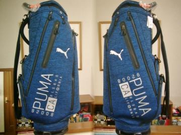 2026，人気 PUMA プーマ 取っ手付き 杢調 ウレタン風 青黒オレンジ ゴルフバッグ(プーマ)｜売買されたオークション情報、yahooの商品情報をアーカイブ公開 - オークファン キャディバッグ