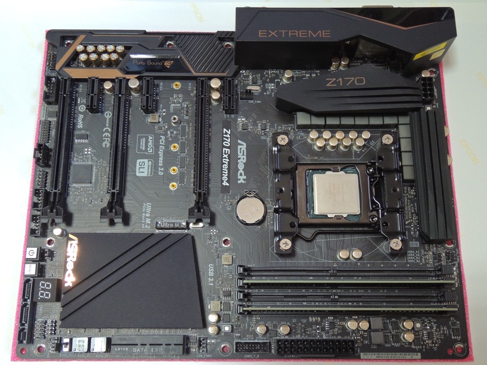 CORE i7 6700K（殻割り済） + ASRock Z170 Extreme4 + DDR4-2400 4GBx2 + サイズ忍者４ - MB少し難あり_2