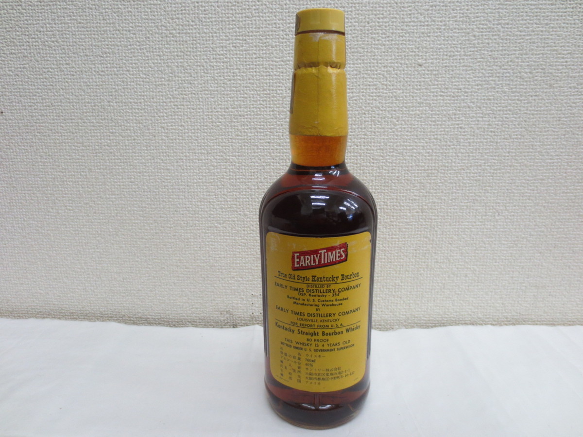 ウイスキー アーリタイムズ EARLY TIMES バーボン 旧ボトル 特級 760ml 