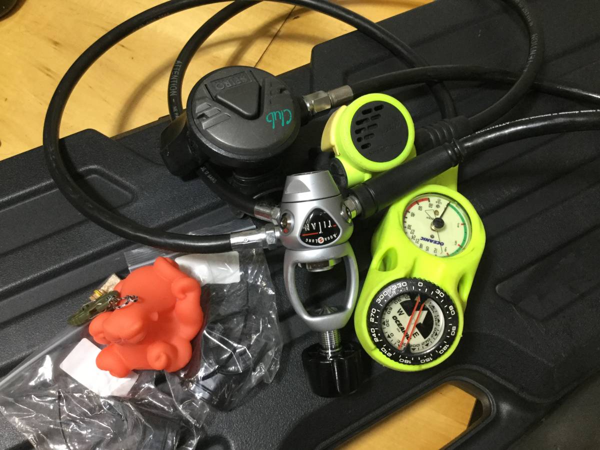 新作登場，人気SALE used チタン製 レギュレーターセット １ｓｔＯＨ済み ２ｓｔクリーニング済み マウスピース付き タコカバー付き(レギュレータ)｜売買されたオークション情報、yahooの商品情報をアーカイブ レギュレータ