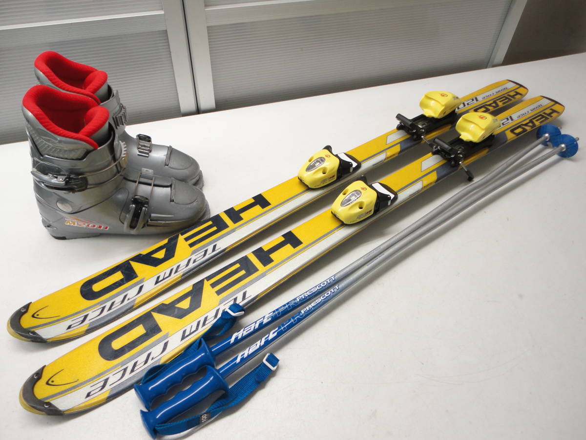 ☆即決☆HEAD TEAM RACE☆ジュニアカービングスキーセット☆120-24cm☆板