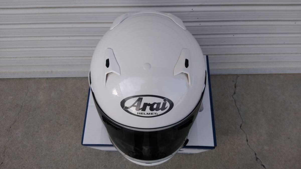 Arai アストロIQ ホワイト/ブルー Ｍサイズ（57-58） バイク Arai アストロIQ ホワイト/ブルー Mサイズ（57-58）