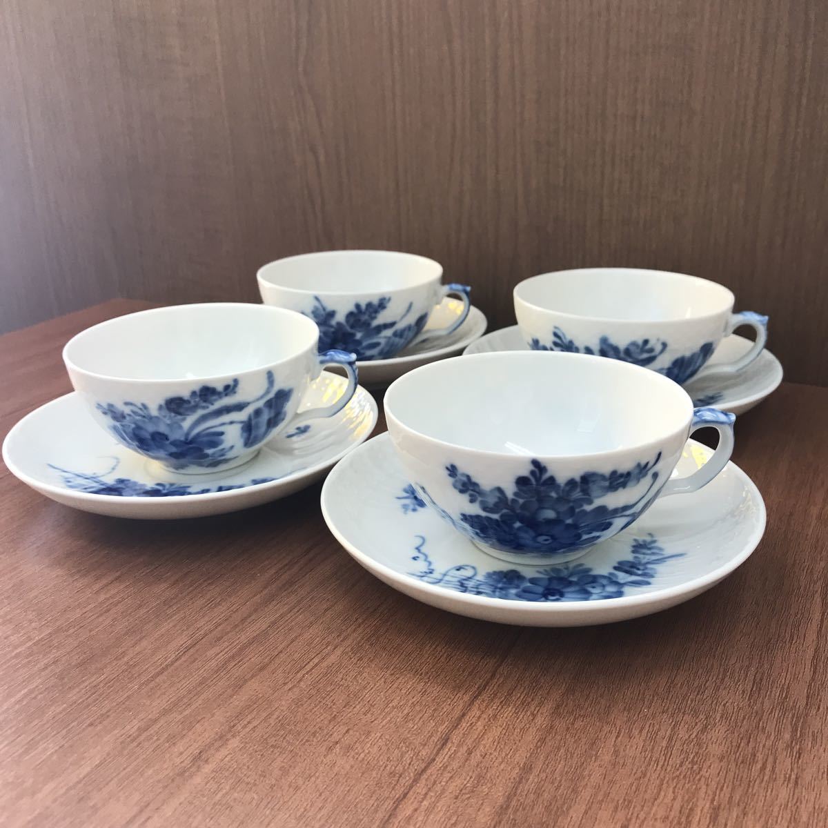 ロイヤルコペンハーゲン ブルーフラワー ティーカップ＆ソーサー4客