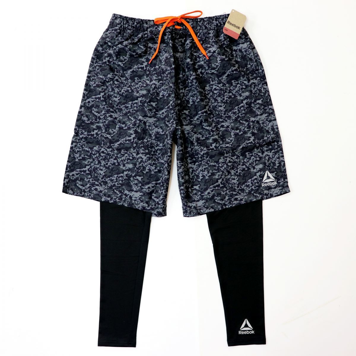 リーボック Reebok 大流行スタイル 新作 2枚セット 重ね着 レイヤード メンズ タイツ ショートパンツ 黒 Bk Ll 一 四 Qwer ナイロン 売買されたオークション情報 Yahooの商品情報をアーカイブ公開 オークファン Aucfan Com