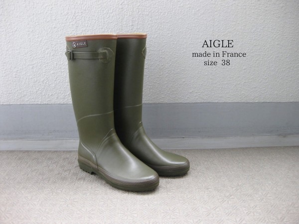 送料無料，最新作 フランス製AIGLEエーグル ロングブーツ KAKI 38 シャンタベル レインブーツ(女性用)｜売買されたオークション情報、yahooの商品情報をアーカイブ公開 - オークファン 女性用