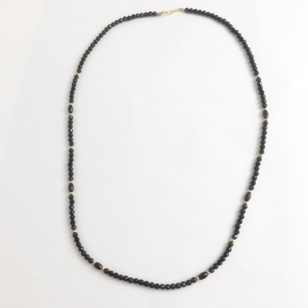 良品 オニキス ネックレス K18刻印 留め具 17g アクセサリー 18金 地金 上質 上品 中古品 K1608