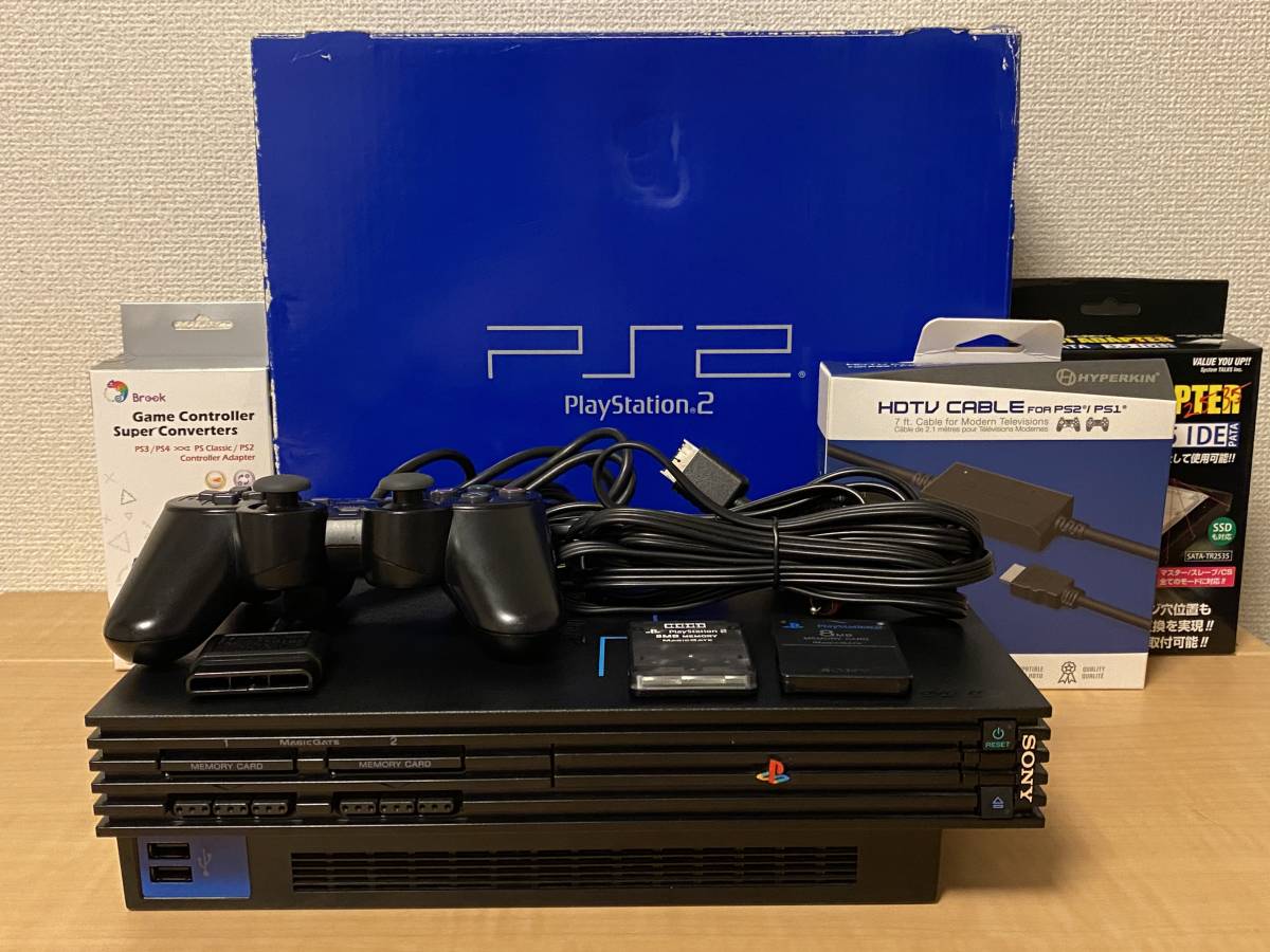 PS2本体 SCPH-50000 HDDメモカブートセット+その他いろいろおまけ付き