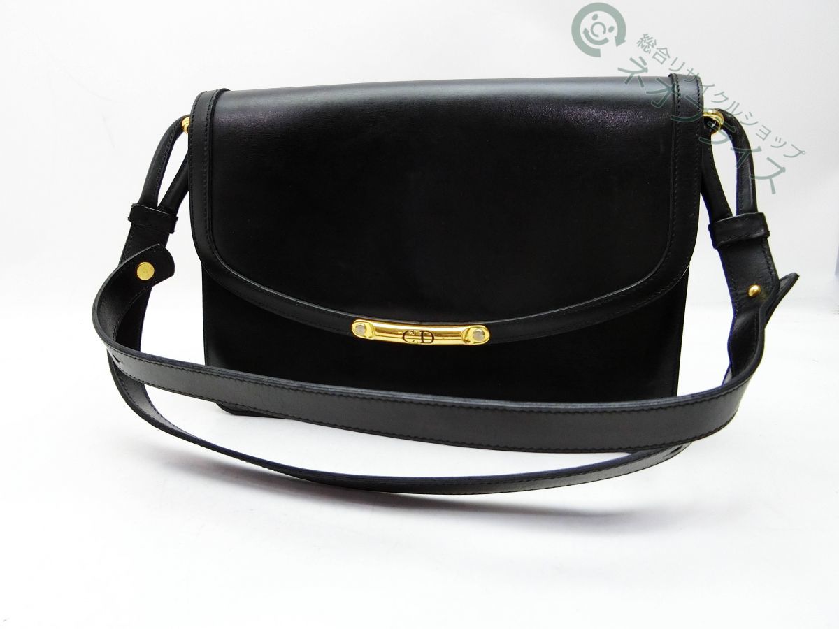 ◇Z5212 Dior ディオール CD ロゴ金具 レザー 2WAY ショルダー バッグ 良品