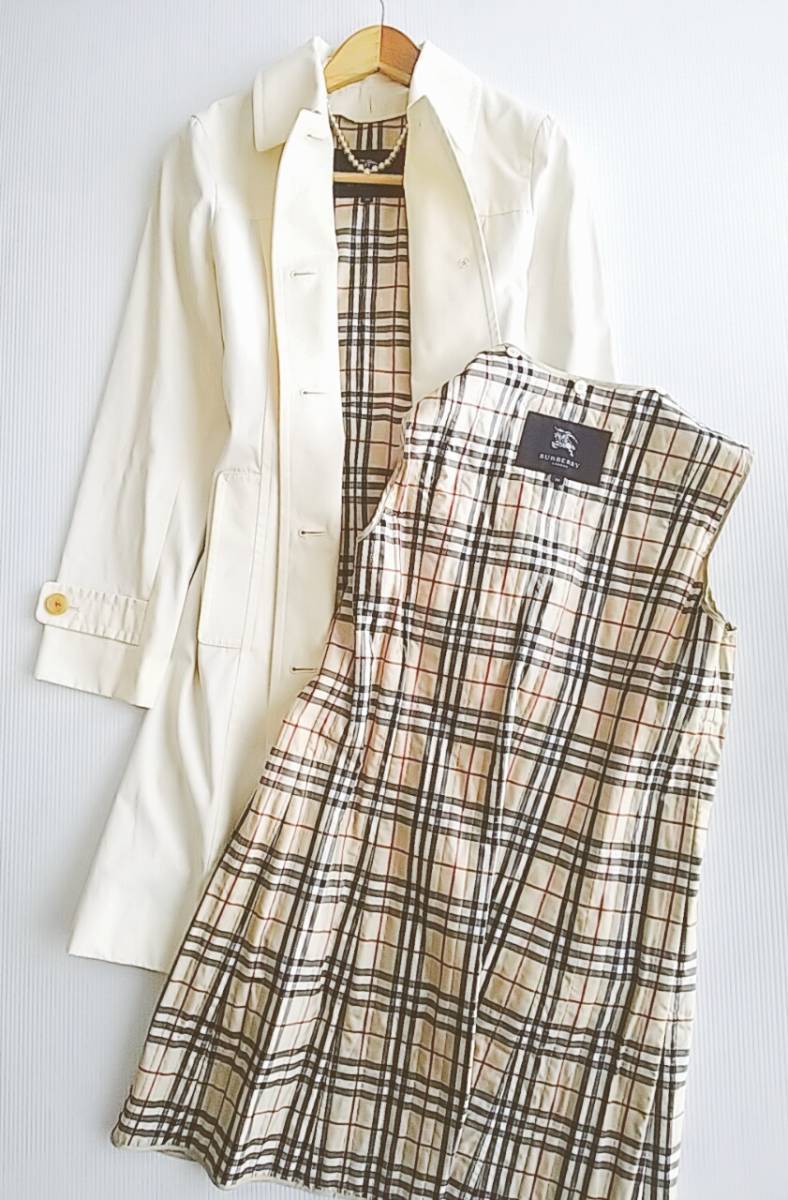 美品 バーバリー BURBERRY LONDON*。 ノバチェック裏地ライナー付き