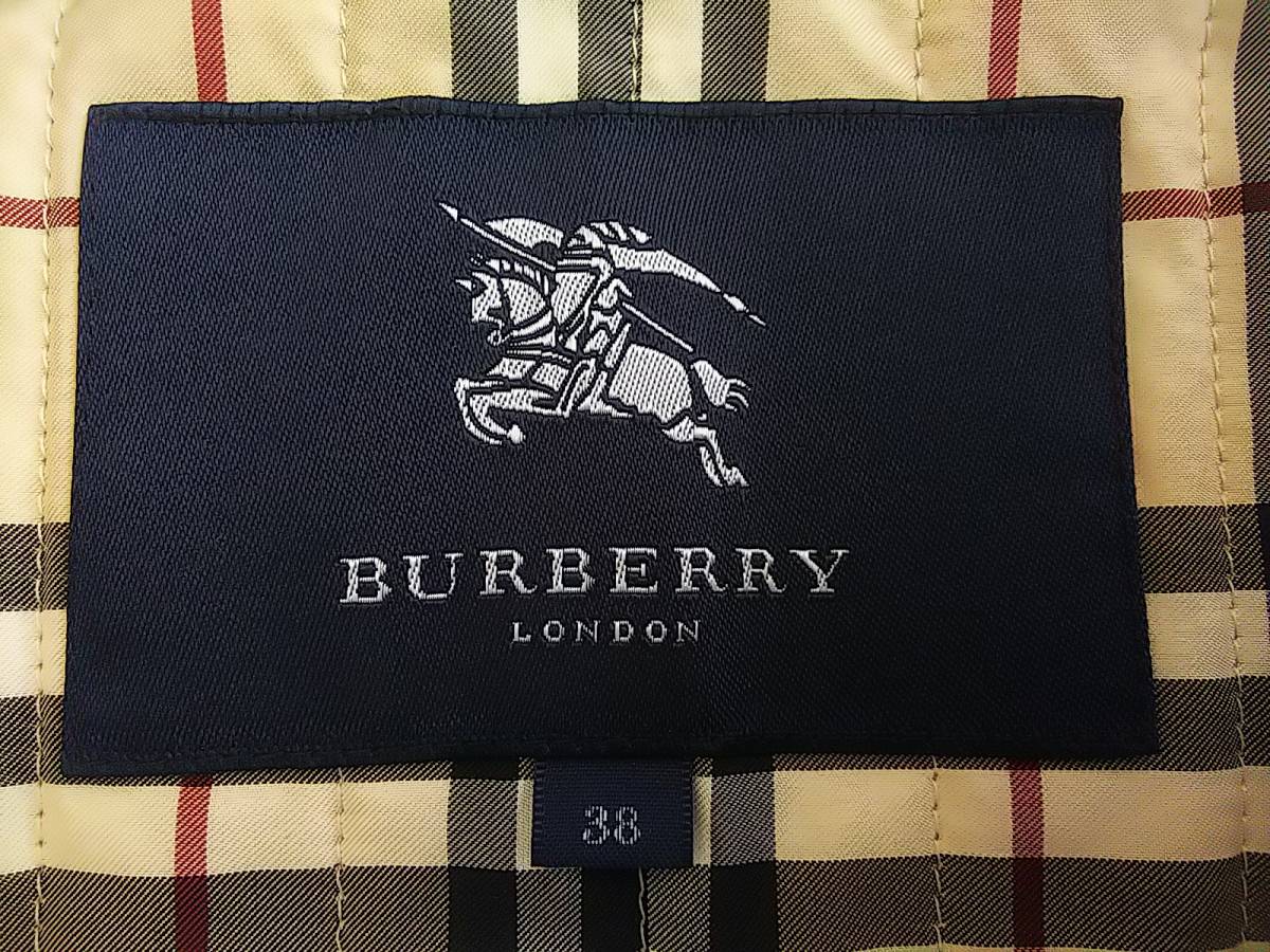 a*a様 極美品 BURBERRY LONDON 裏地ノバチェック スプリングコ 美品 バーバリー BURBERRY LONDON*。 ノバチェック裏地ライナー付き