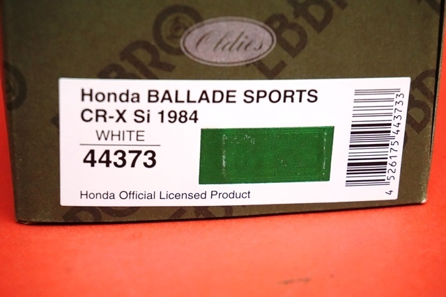 EBBRO エブロ 1/43 HONDA ホンダ BALLADE バラード SPORTS スポーツ CR-X Si 1984 ホワイト 44373