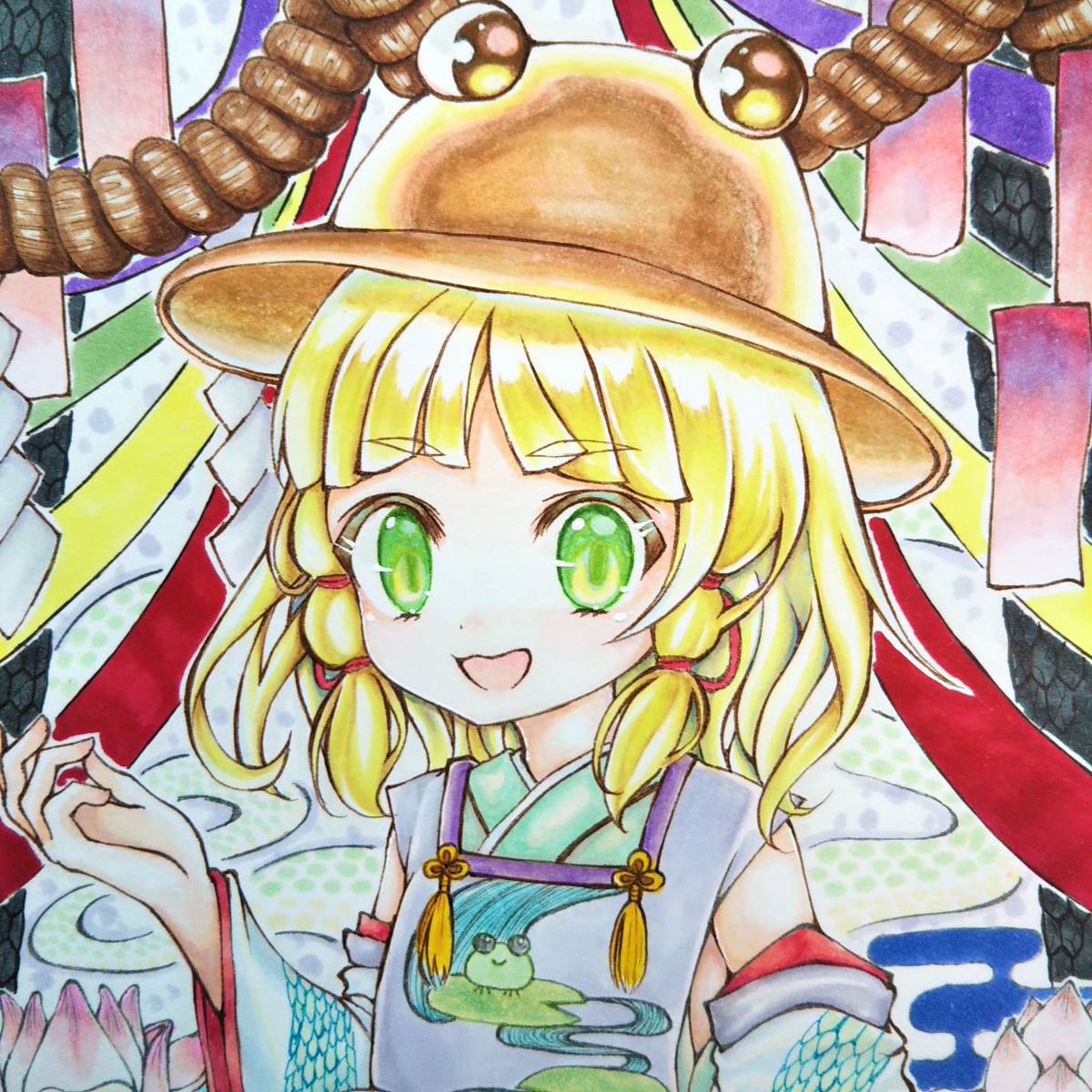 手描き同人イラスト 東方project 洩矢諏訪子 水辺の神様 手描きイラスト 売買されたオークション情報 Yahooの商品情報をアーカイブ公開 オークファン Aucfan Com