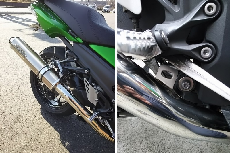 テックサーフtechserfu ZEEX SLIP-ON One_tail ZZR1400 ZX14 他付属品