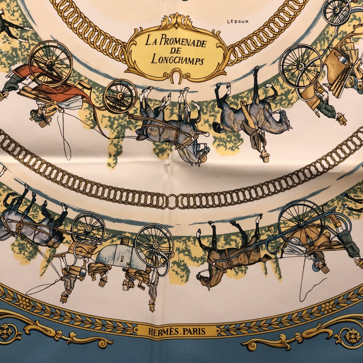 ◇エルメス HERMES◇カレ90 LA PROMENADE DE LONGCHAMPS ロンシャンへ