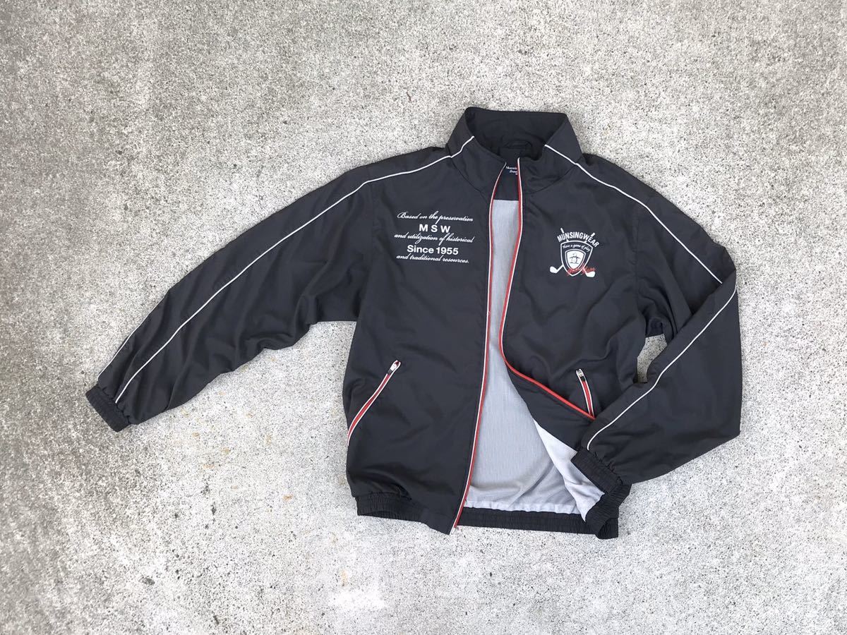 新品，お買い得 Munsingwear 裏地メッシュ切り替え ポリエステルジップアップジャケット Mサイズ ゴルフ メンズ ウインドブレーカー スイングトップ(マンシング)｜売買されたオークション情報、yahooの商品情 ジャンパー、ジャケット