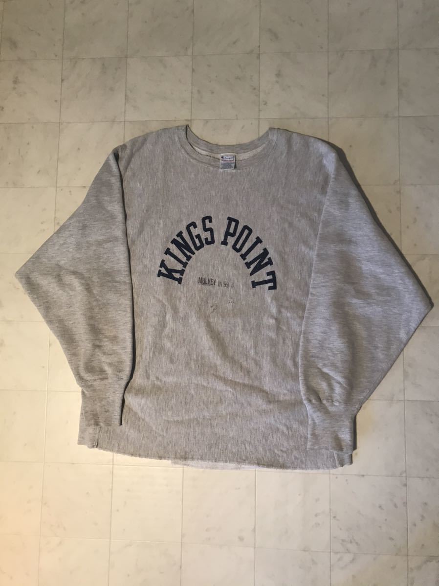 80s90s USA製 Champion KINGS POINT リバースウィーブトレーナー XXL