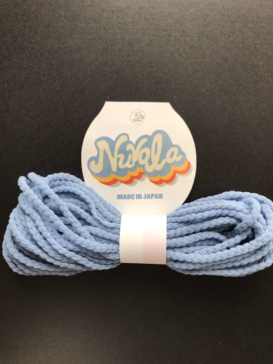 ヌーボラ 毛糸 10m ハンドメイド ブルー col.404 ゴム 代用品として _1