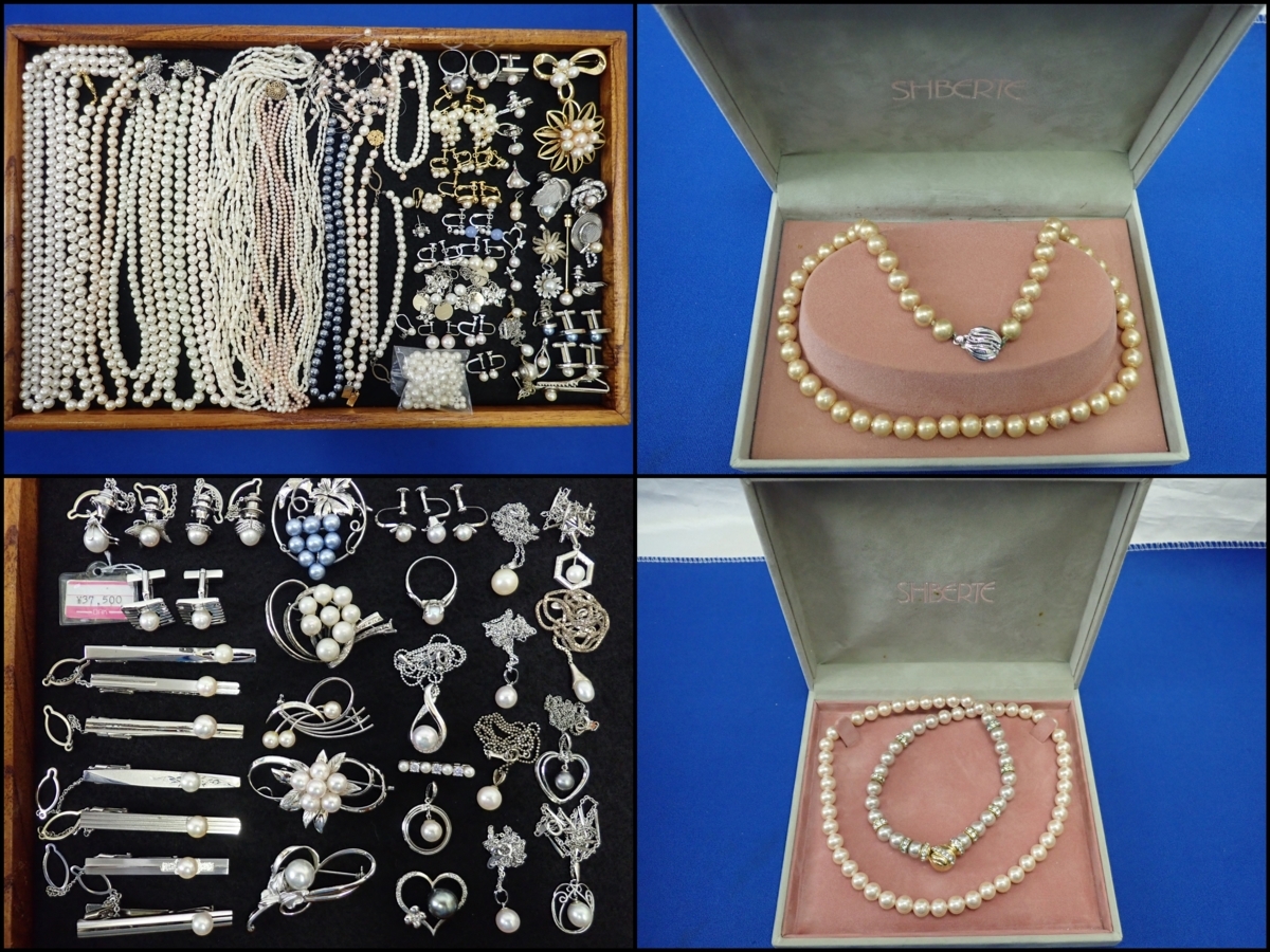 トップ ◎パールネックレス アクセサリー イヤリング 指輪 ブローチ