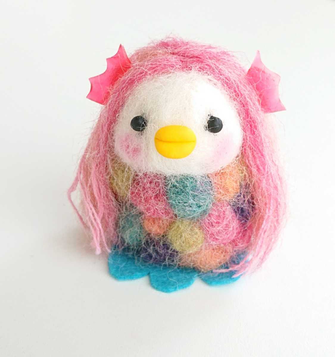 妖怪 アマビエ様♪ 羊毛フェルト ハンドメイド 樹脂粘土 厄除け 縁起物