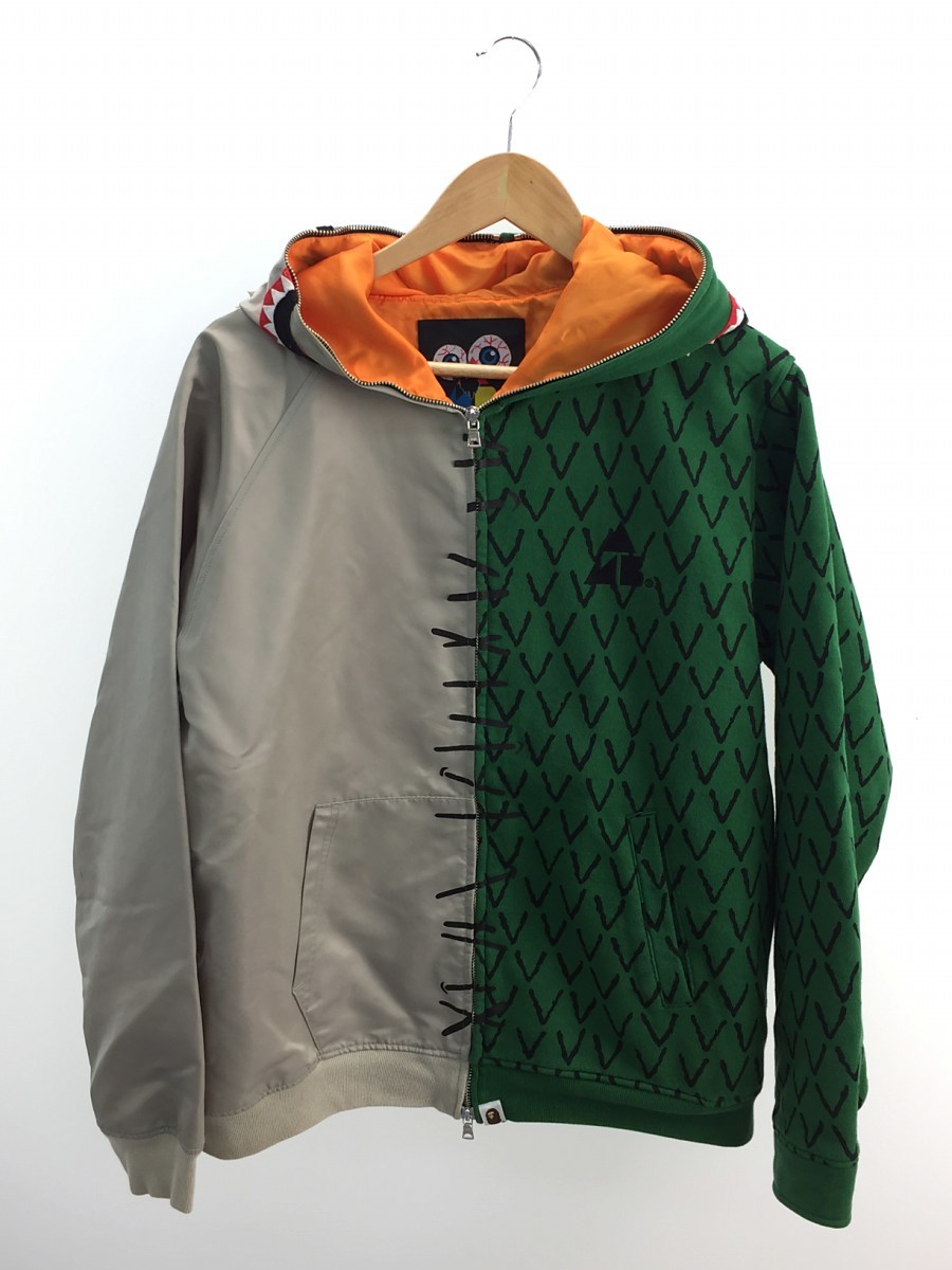 A BATHING APE◇×AMBUSH/ハーフシャークアリゲーターパーカー/ジップ