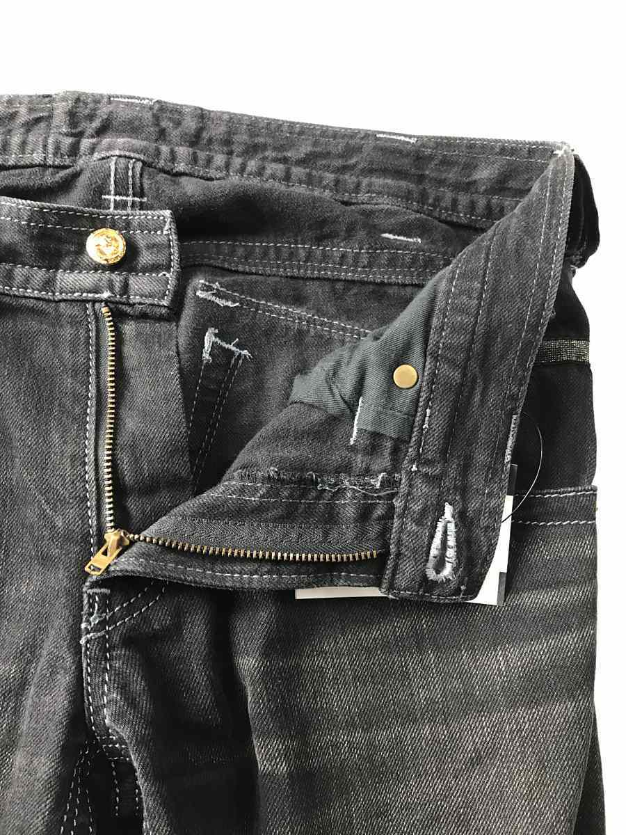 y2k archive Roen 英字 スカル フレア デニムパンツ 黒 XLの通販
