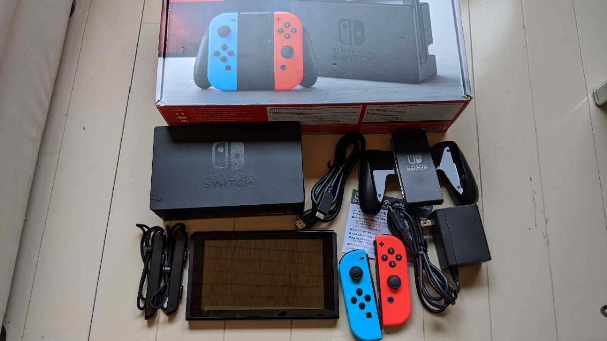 ジャンク品 Nintendo Switch ニンテンドースイッチ本体 ネオンブルー