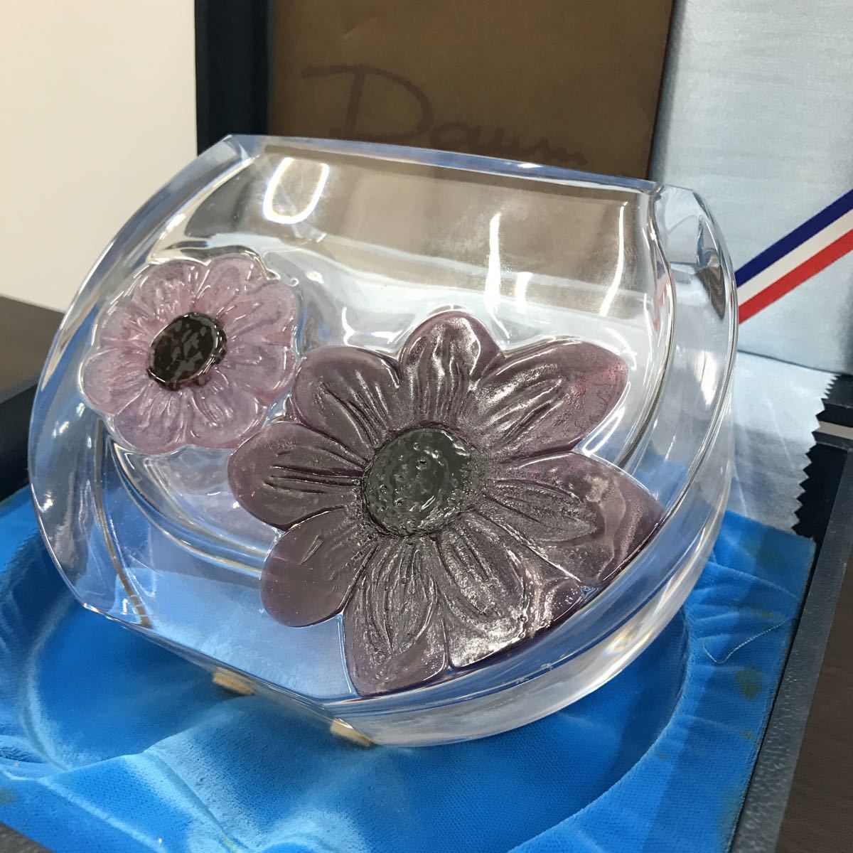 Daum France ドームフランス クリスタル ガラス フラワー 花瓶