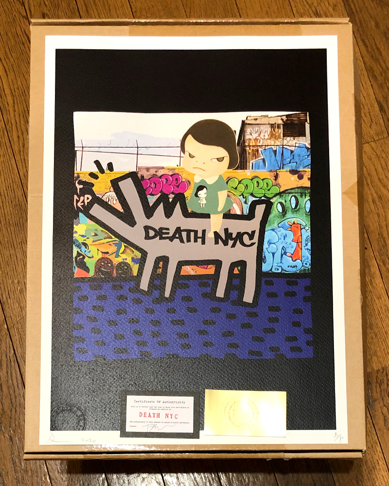 DEATH NYC　奈良美智　アートポスター　極美品／未使用　エディションあり① 世界限定100枚 DEATH NYC 2020年 最新作 本物 新品希少 奈良美智 公式