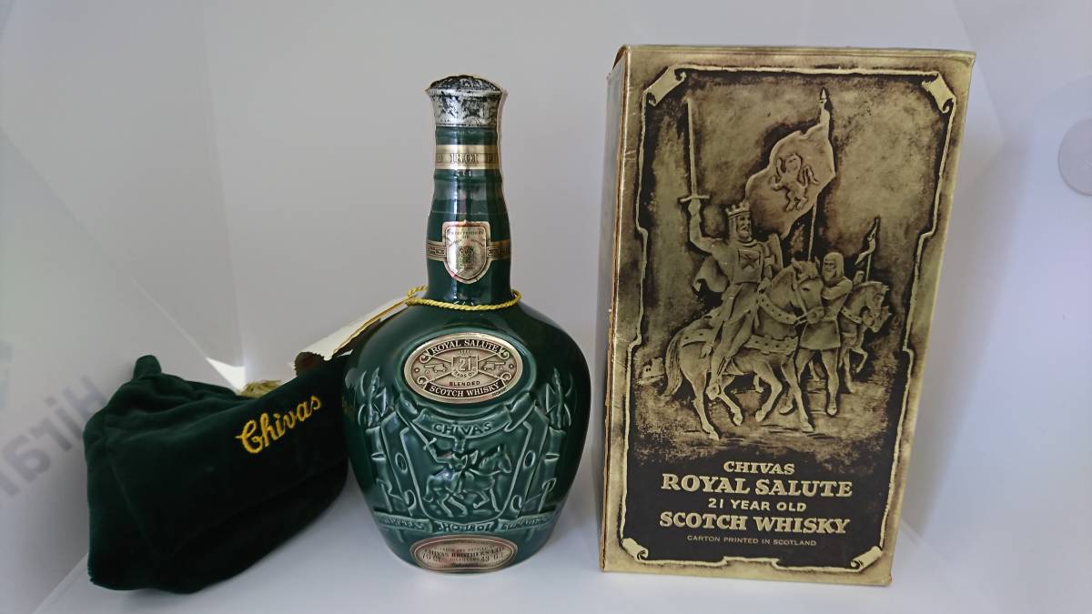 【全国無料，人気】 ロイヤルサルート 21年 ROYAL SALUTE 陶器ボトル 緑 スコッチ(スコッチ)｜売買されたオークション情報、yahooの商品情報をアーカイブ公開 - オークファン スコッチ