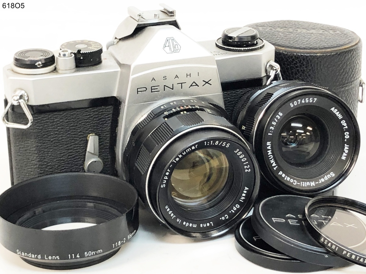 ASAHI PENTAX SL フィルム一眼レフカメラ ボディ シルバー ☆ASAHI アサヒ PENTAX ペンタックス SL Super-Takumar 1:1.8/55
