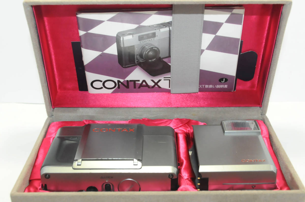 元箱 Contax T 初代 +T14ストロボ付き コンタックス コンパクト