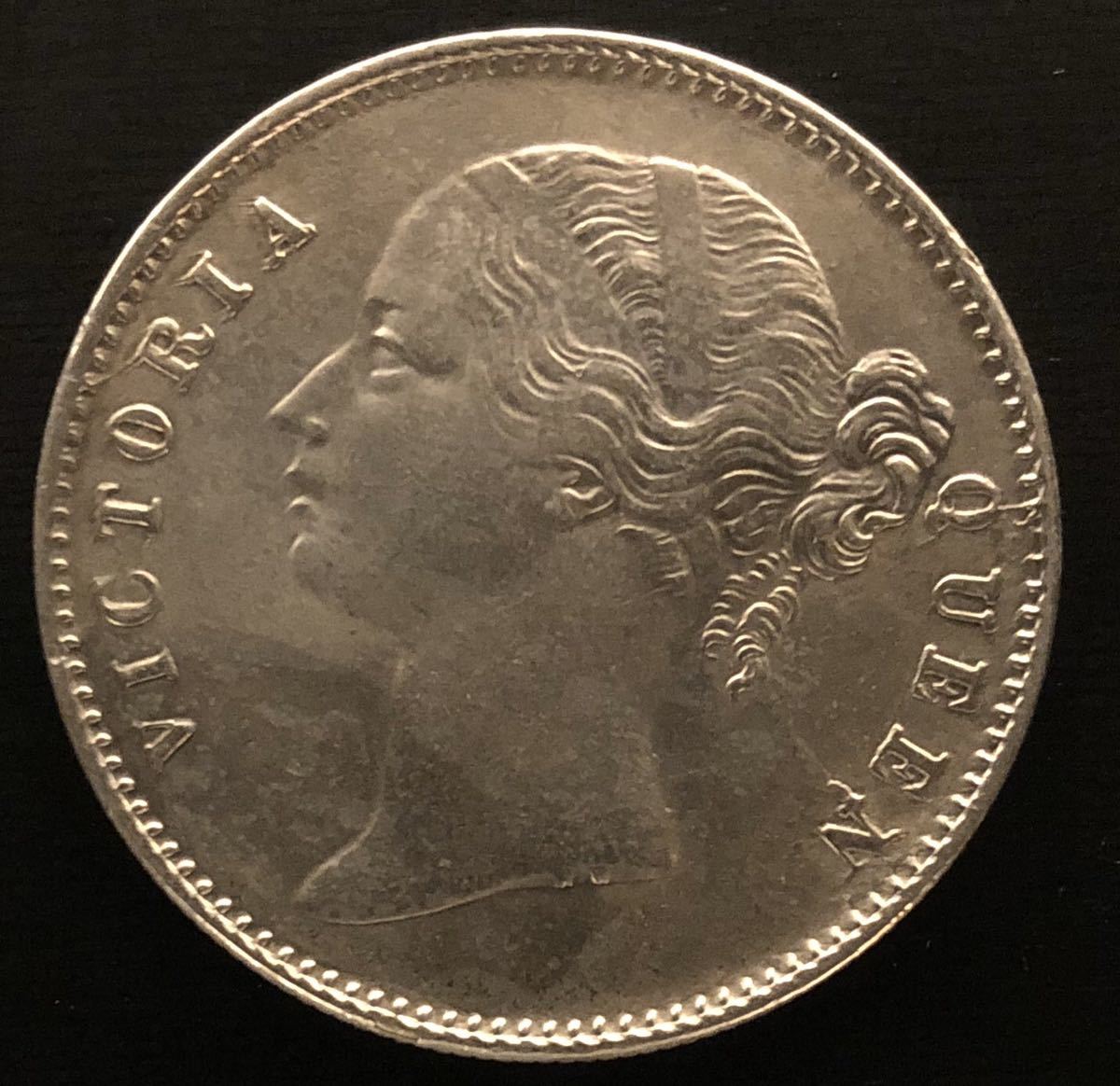 英領インド 1840 1ルピー銀貨 ビクトリア女王 ヤングヘッド w.w