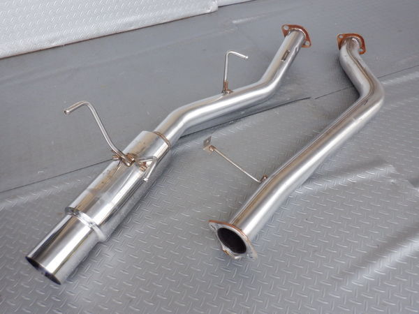 社外品 S13 シルビア 180SX SR20DET ターボ ステンレス マフラー 即納 訳有