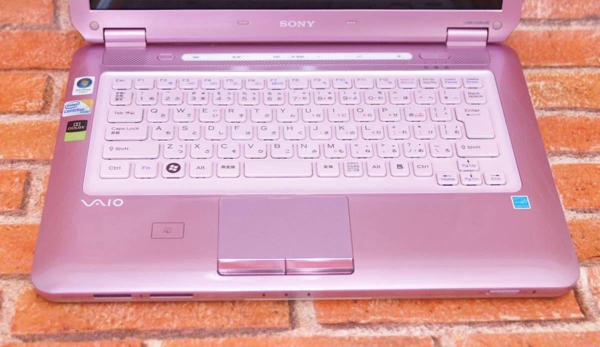 美品☆VAIO-VGN/CS60/ピンク/液晶良好/Win 10/HDD320GB/RAM4GB/Office2007/無線ラン/即使用可_8