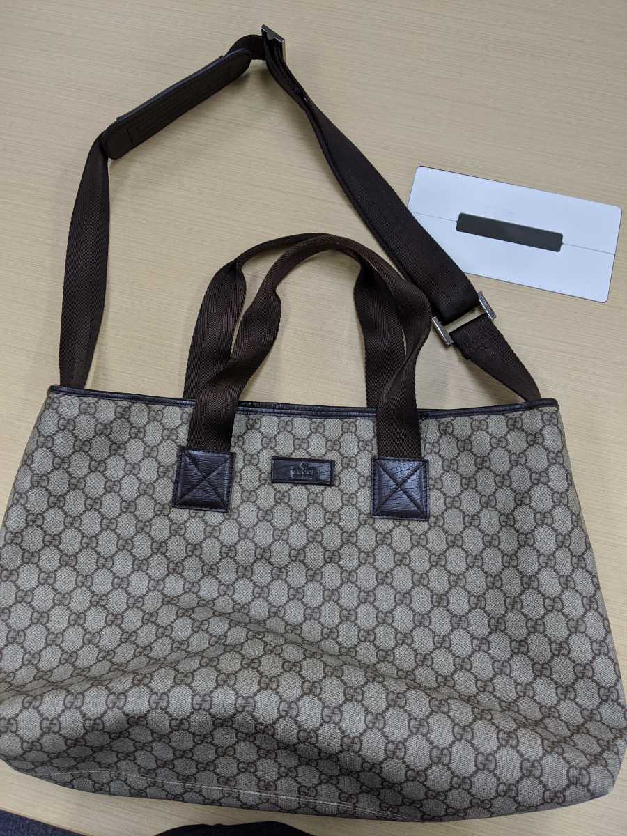 美品】GUCCI グッチ GGキャンバス 2way トートバッグ ショルダー