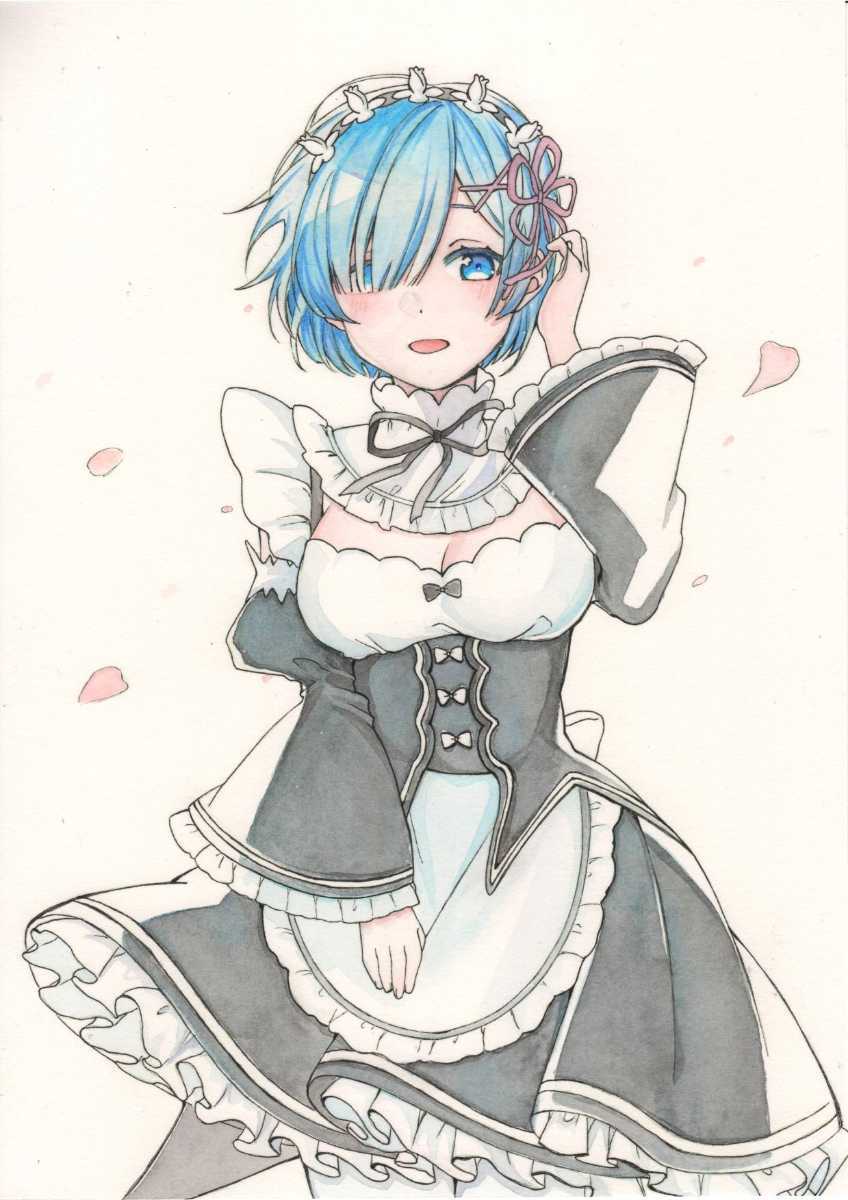 手描きイラスト リゼロ レム(手描きイラスト)｜売買されたオークション