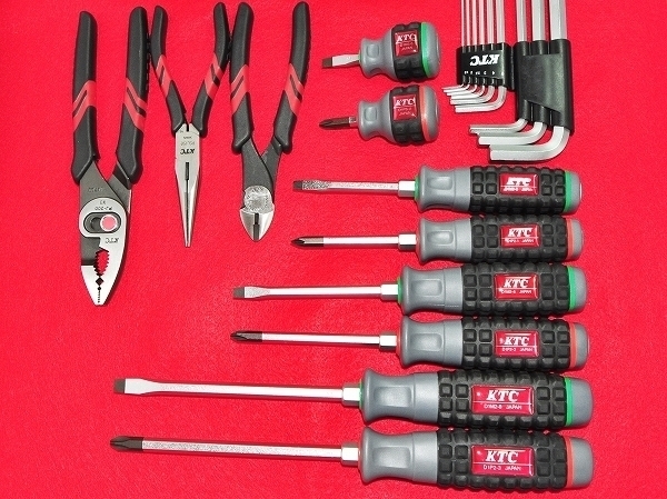 ○KTC 工具セット 4種類 メガネ・ドライバー・握り物・六角○ ○KTC