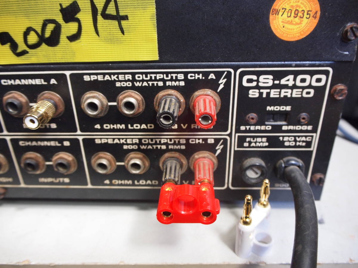 激安日本正規代理店 PEAVEY ビンテージ パワーアンプ CS-400 完動品【3ヶ月