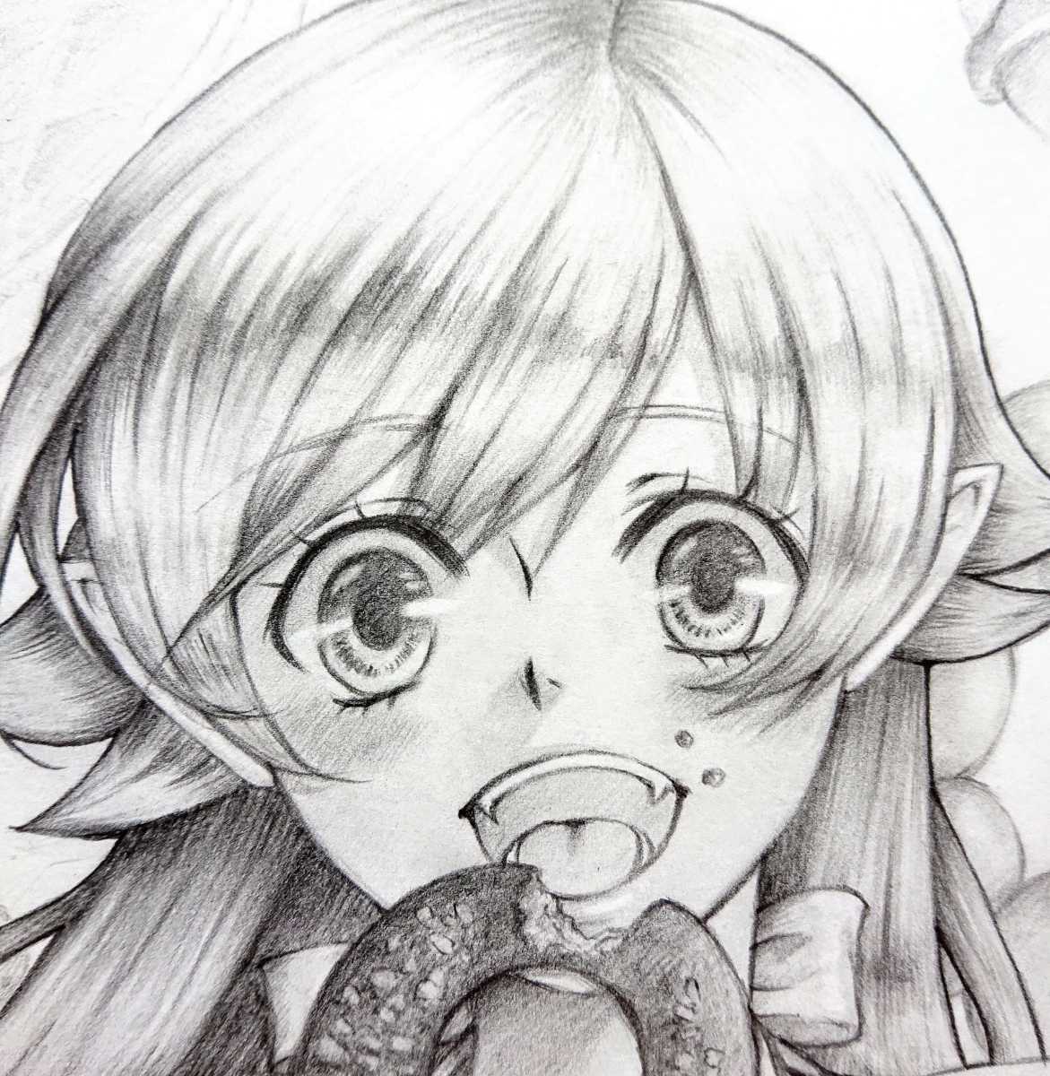 化物語 忍野忍 スイーツ 手描き イラスト 鉛筆画 モノクロ 同人 手描きイラスト 売買されたオークション情報 Yahooの商品情報をアーカイブ公開 オークファン Aucfan Com
