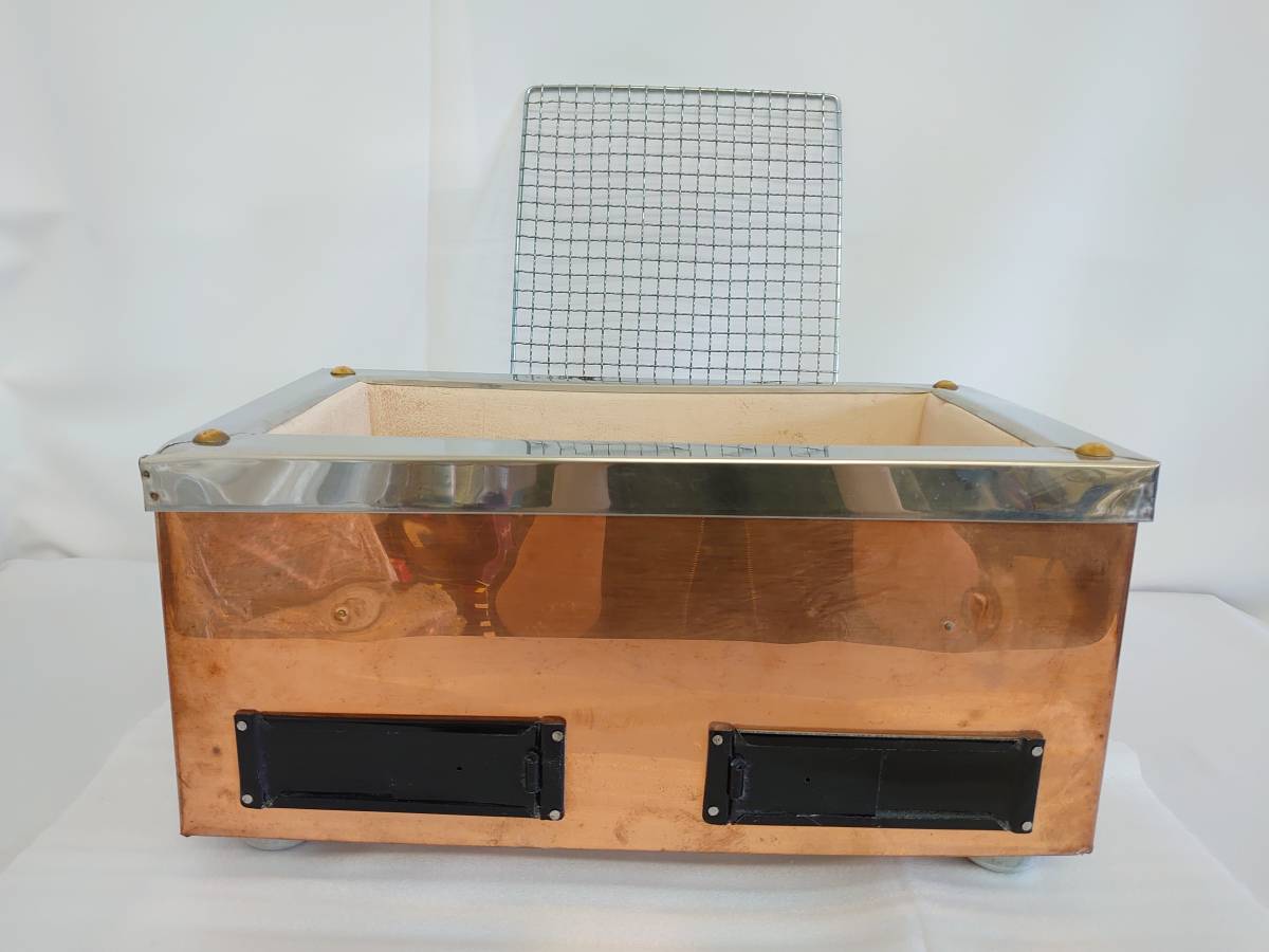 【激安大特価，2026】 七輪 角型ワイド しちりん 真鍮巻き BBQコンロ バーベキュー(七輪)｜売買されたオークション情報、yahooの商品情報をアーカイブ公開 - オークファン 七輪