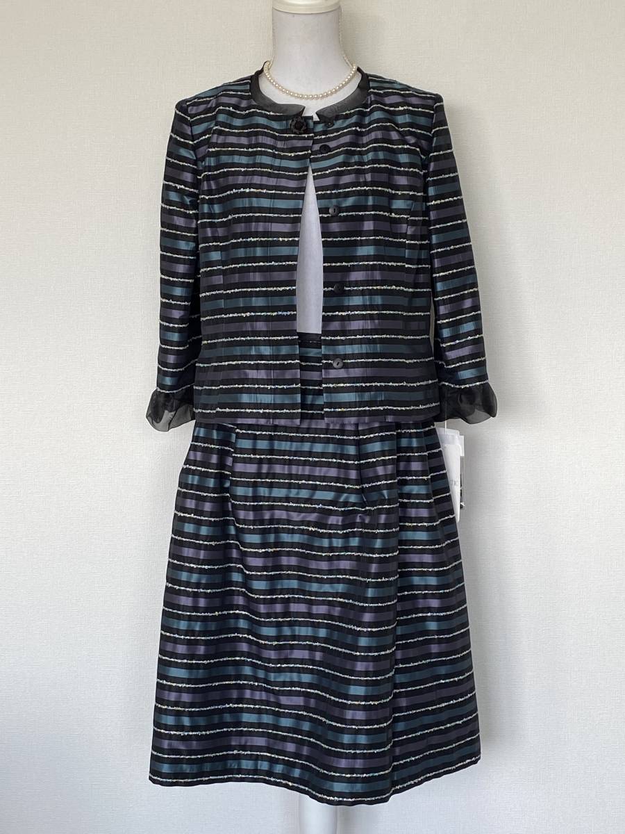 ★新品・102，300円★ラピーヌ La Festa Chic/フォーマルスーツ シルク混 日本製・13号