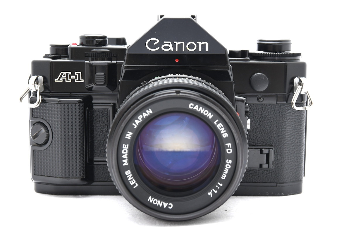 ◇ CANON キヤノン A-1 + CANON LENS NEW FD 50mm F1.4 MF一眼レフ
