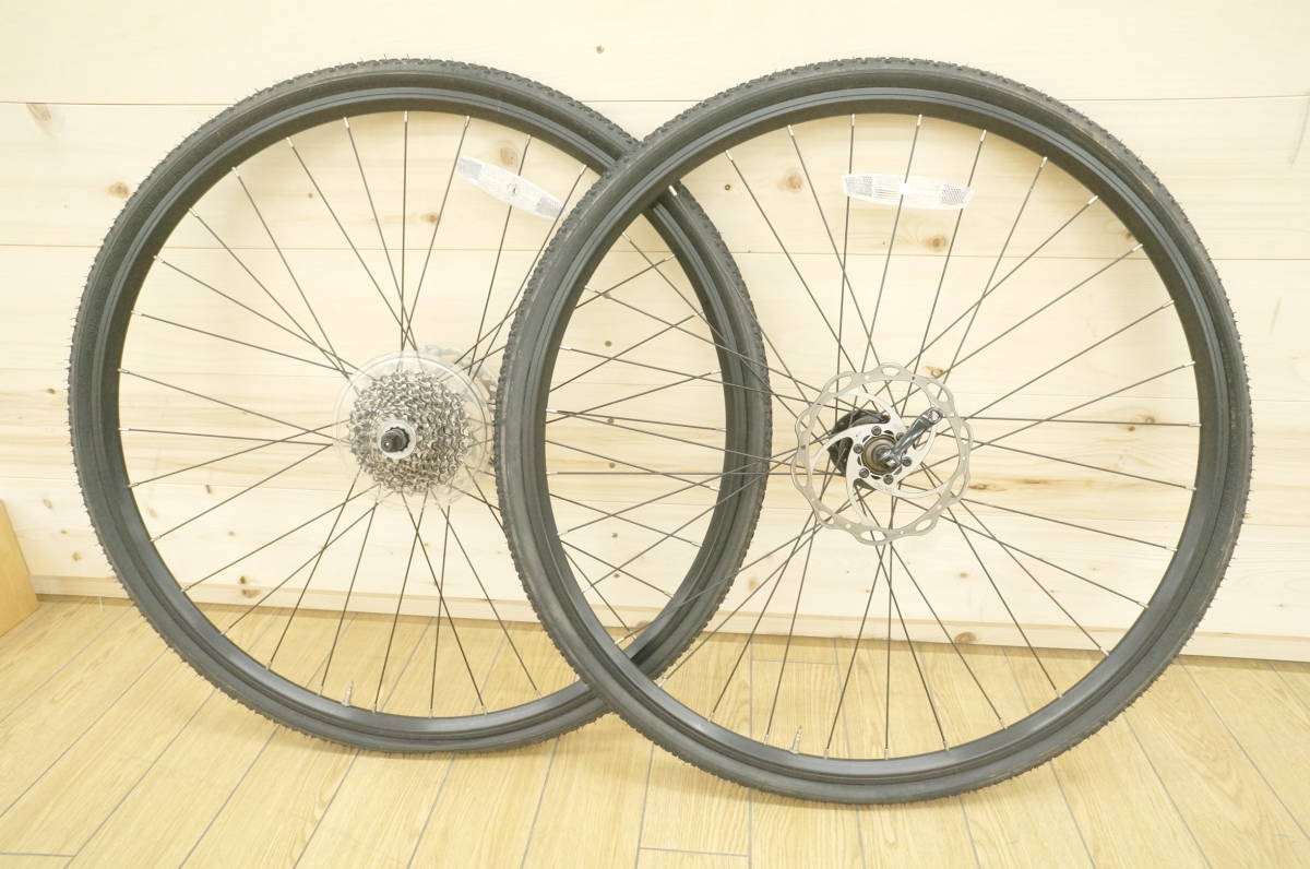 【超激得，本物保証】 ホイールセット 前後 700c 9s タイヤ ホイール KENDA TEKTRO SHIMANO SLX ケンダ テクトロ シマノ(27インチ、700C)｜売買されたオークション情報、yahooの商品情報をアーカイブ公開 - オークファン ホイール（完組、手組）