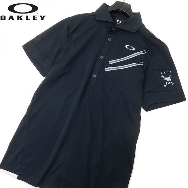定番人気，高品質 OAKLEY オークリー ゴルフ スカル 吸汗速乾 軽量 UVカット ストレッチ ジップ 半袖 ポロシャツ 434389 黒 JP:M 030 out0308a(オークリー)｜売買されたオークション情報、yahooの商品情報をアーカイブ公 シャツ