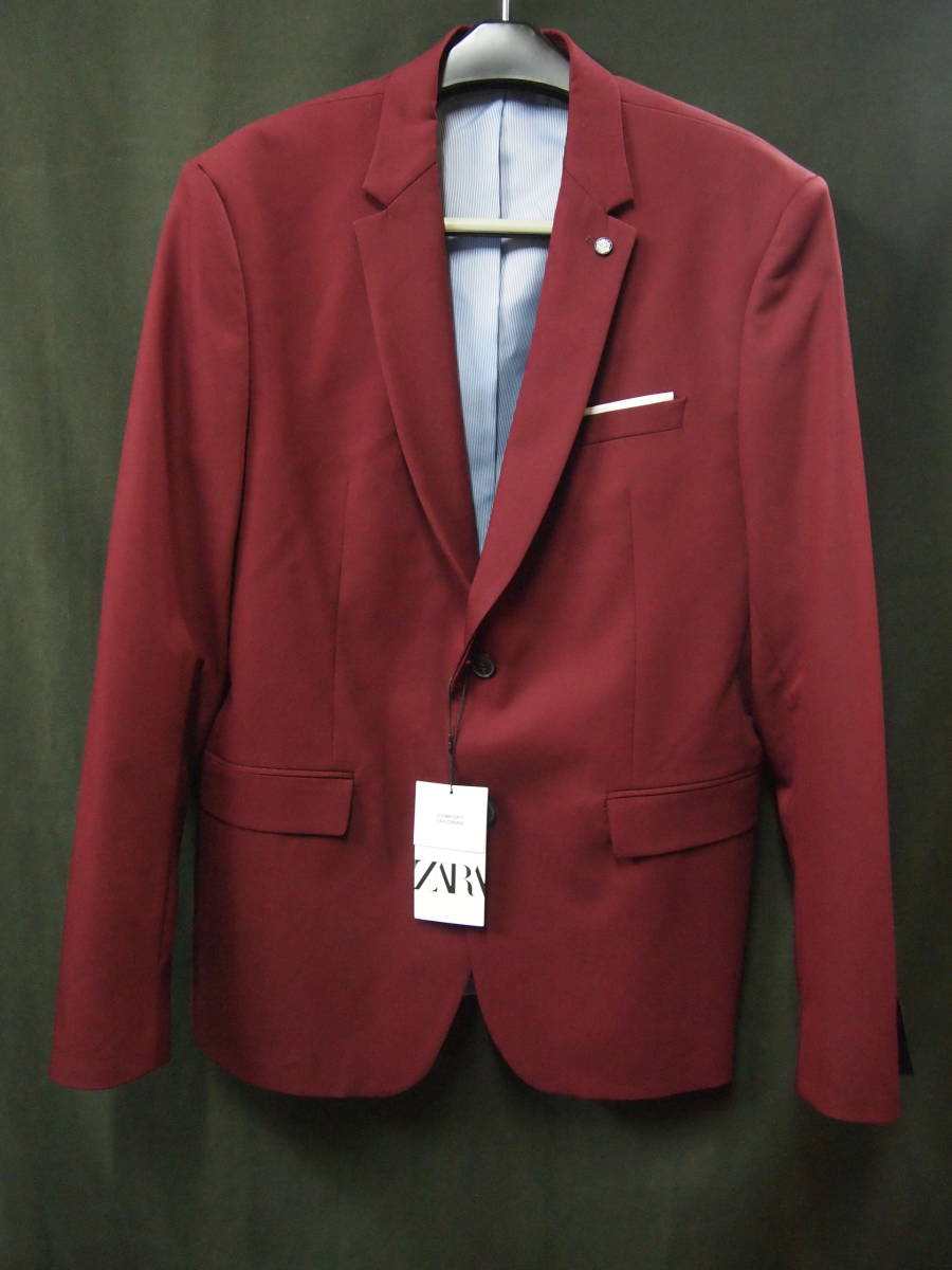 送料無料　即決特価　新品ＺＡＲＡザラ　ジャケット　エンジ色　サイズ５４