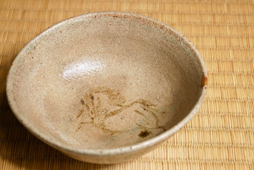 【幸 名品展】狩野尚信が描いた下絵手！相馬焼 茶碗 堀内宗完箱◆保証 茶道具 江戸中期 金沢旧家集蔵品『茶人の言葉』_3